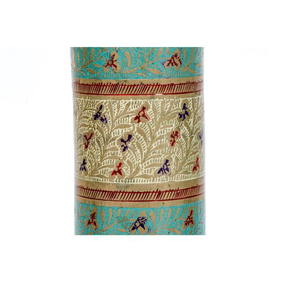 Kashmiri Meenakari brass vase - Picture 5 of 5